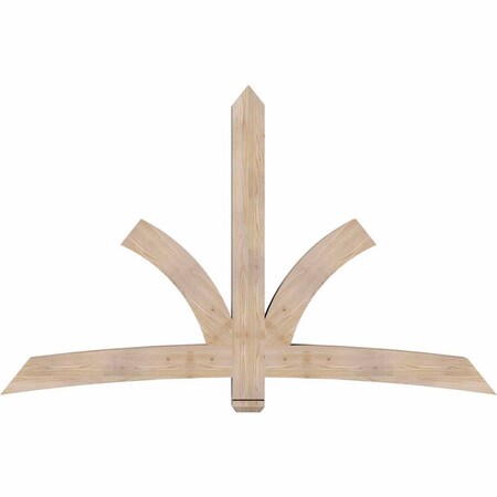 Ekena Millwork Davenport Smooth Timber Gable Bracket, Douglas Fir, 84"W x 53"H x 5 1/2"D x 5 1/2"F, 15/12 Pitch GBW084X53X0606DAV00SDF